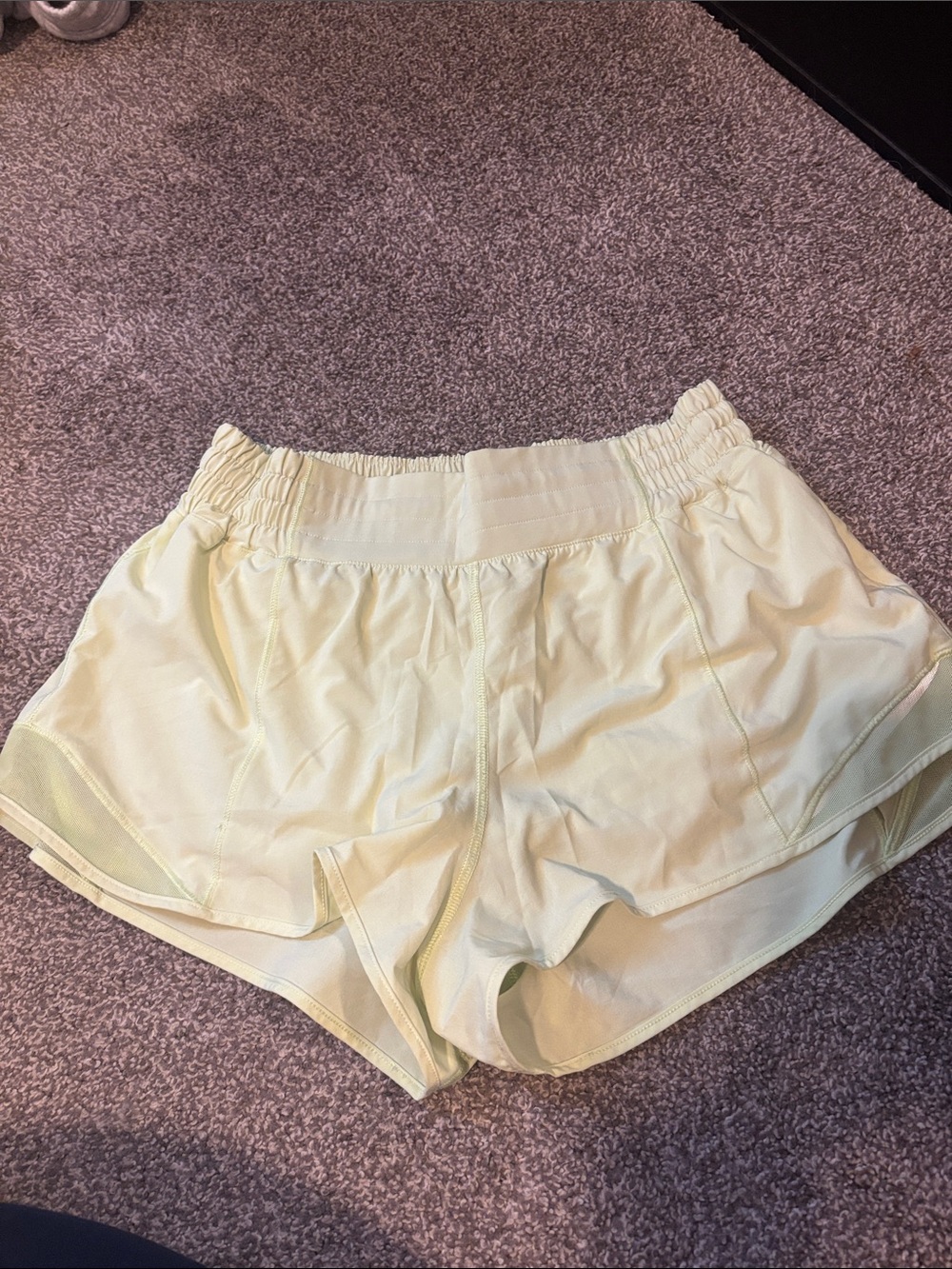 Lime Green Lululemon Hotty Hot shorts